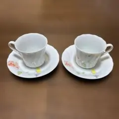 花柄カップ・ソーサー 2個セットNARUMI