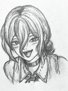 K*様 【一点物】手描きイラスト ファンアート チェンソーマン レゼ
