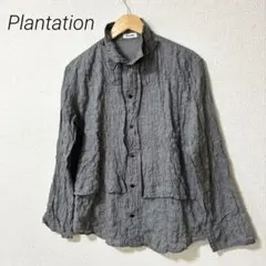 Plantation 総柄 ブラウス 五分袖 七分袖 - メルカリ