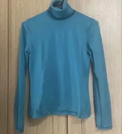 【美品】ロートレ・アモン　タートルネックセーター　ターコイズグリーン