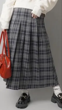 プリーツスカート チェック