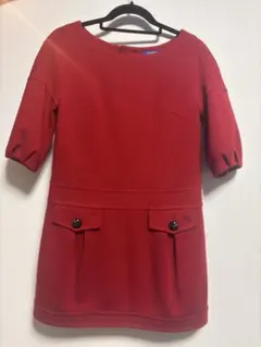 バーバリー　ブルーレーベル　ワンピース　赤　36