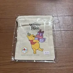 100周年イオン 한정품 プーさん巾着袋 イオン限定 비매품