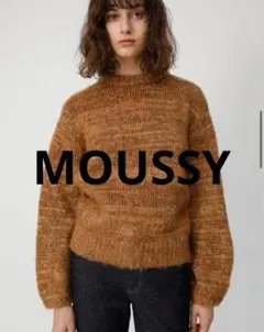 MOUSSY マウジー ミックスカラーニットトップ オレンジのサムネイル
