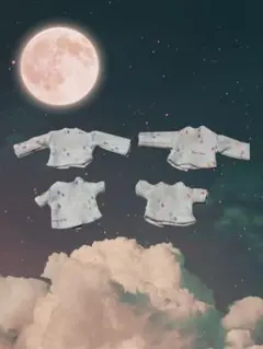 リカちゃん雨模様の長袖トップス 4点セット