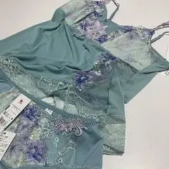 Wacoal キャミソール Lサイズ 花柄刺繍とショーツL
