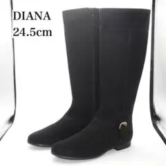 24.5　DIANA　KW62381　ダイアナ　黒　ヌバック　2cmヒール