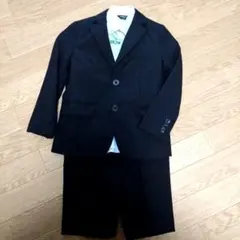 ❤COMME CA ISM❤ 黒 ストライプ スーツ　110センチ