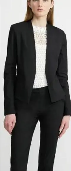 美品✨セオリー セットアップ ノーカラー パンツ 濃紺 ウール 222