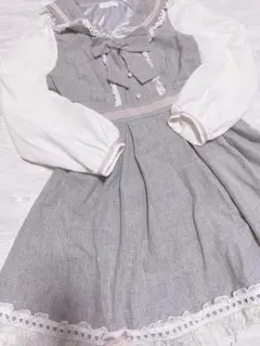 LIZLISAチェックセーラー襟ワンピース