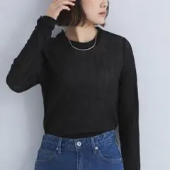green label relaxing シアー ワイドテレコ カットソー