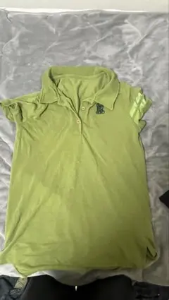 グリーン B刺繍 半袖ポロシャツ