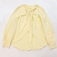 ☆美品☆アルアバイル ボリュームスリーブギャザーブラウス イエロー 