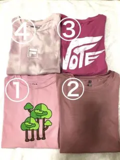 GAP UNIQLO FILA 半袖&長袖 シャツ 140 ピンク
