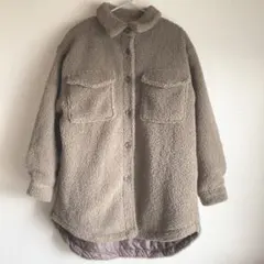 earth music&ecology グレージュ ボア ジャケット