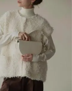 極美品✨OHGA オーガ ワッフルブラウス フリル 長袖 極美品✨OHGA オーガ ワッフルブラウス フリル 長袖