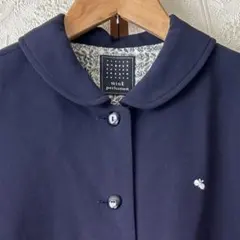 お値下げ ミナペルホネン ブラウス choucho 蝶 ネイビー 刺繍 38/M 最終値下げ 】ミナペルホネン ブラウス choucho ネイビー 刺繍