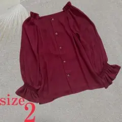 【リズム】カットソー シンプル カジュアル フェミニン ゆるだぼ ギャザー 長袖