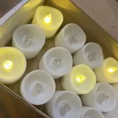 LEDキャンドル 12個セット ホワイト 点滅機能付き