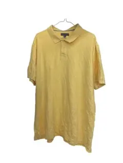 1888 SADDLEBRED ポロシャツ　XL イエロー系　無地　US古着