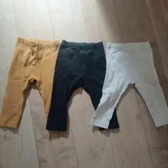 ユニクロ　ベビー リブ レギンス 3枚セット