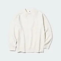 3Dスフレヤーンクルーネックセーター（長袖）