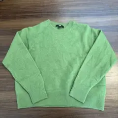 UNIQLO プレミアムラムクルーネックセーター　L グリーン