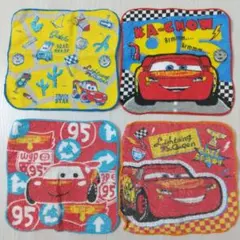 キッズ カーズ タオルハンカチセット 4枚組