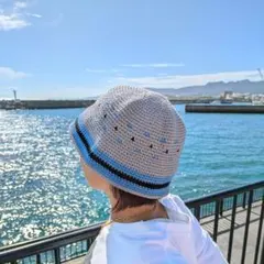 クラッシャーハット バケットハット クロシェハット かぎ針編み 編み物 帽子