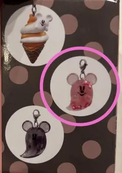 ディズニーリゾート　ハロウィン　おばけチャーム　ピンク
