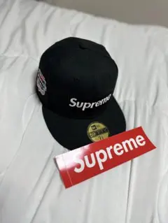Supreme キャップ2021 ブラック 7 3/8