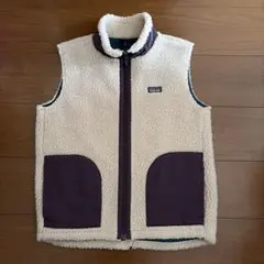 patagonia パタゴニア キッズ レディース レトロXベスト XL 白/紫