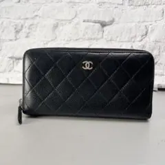 【最終処分SALE】シャネル マトラッセ 長財布 黒 A-14500のサムネイル