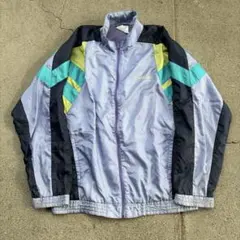 90s adidas ナイロンジャケット 紫 黒 緑
