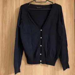 PAGE BOYページボーイ 長袖カーディガン　ネイビー　Mアンゴラ