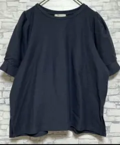 BEAMS HEART バルーンスリーブ カットソー Ｔシャツ ネイビー
