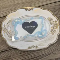 219♡ ホイップデコ トレカケースデコ バレエコア リボン y2k 水色 横