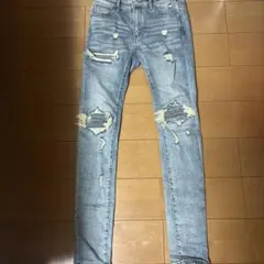 mnml ダメージ加工 スキニーデニムパンツ