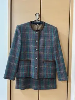 昭和レトロ　ツイード　スーツ　セットアップ　ヴィンテージ　13号