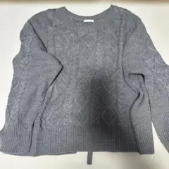 GU レディース　セーター　ニット　トップス　グレー　XL 大きいサイズ