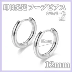 フープピアス ステンレス シルバー12mm 2個 メンズ ディース