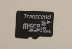 Transcend 512MB micro SD カード