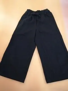 GU ブラック ワイドパンツ　ガウチョパンツ 140サイズ