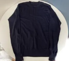 長袖　ニット Lサイズ　ネイビー