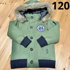 ダウンコート　120　ブリーズ　ファー付き　オリーブグリーン　モッズコート