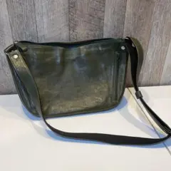 SUNSEA レザー ショルダーバッグ ブラック - メルカリ