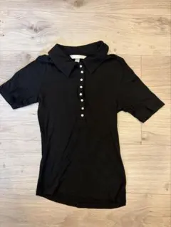 美品 H&M ネイビーコットンシャツXSのサムネイル