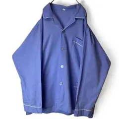 80’s 90‘s スリーピングシャツ　パジャマシャツ　開襟　オープンカラー
