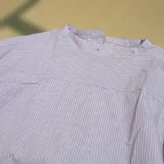 ESSEME 薄紫ストライプ長袖シャツ