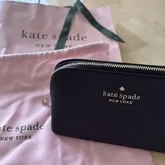 kate spade 黒ポーチ 収納袋付き